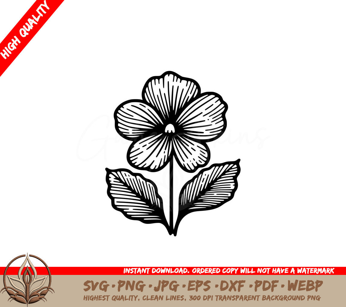 Blossoming Violet SVG - Digital Product in Multiple Formats