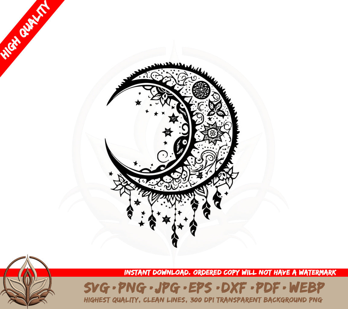 Boho Lunar Dreamscape SVG 