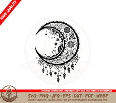 Boho Lunar Dreamscape SVG 