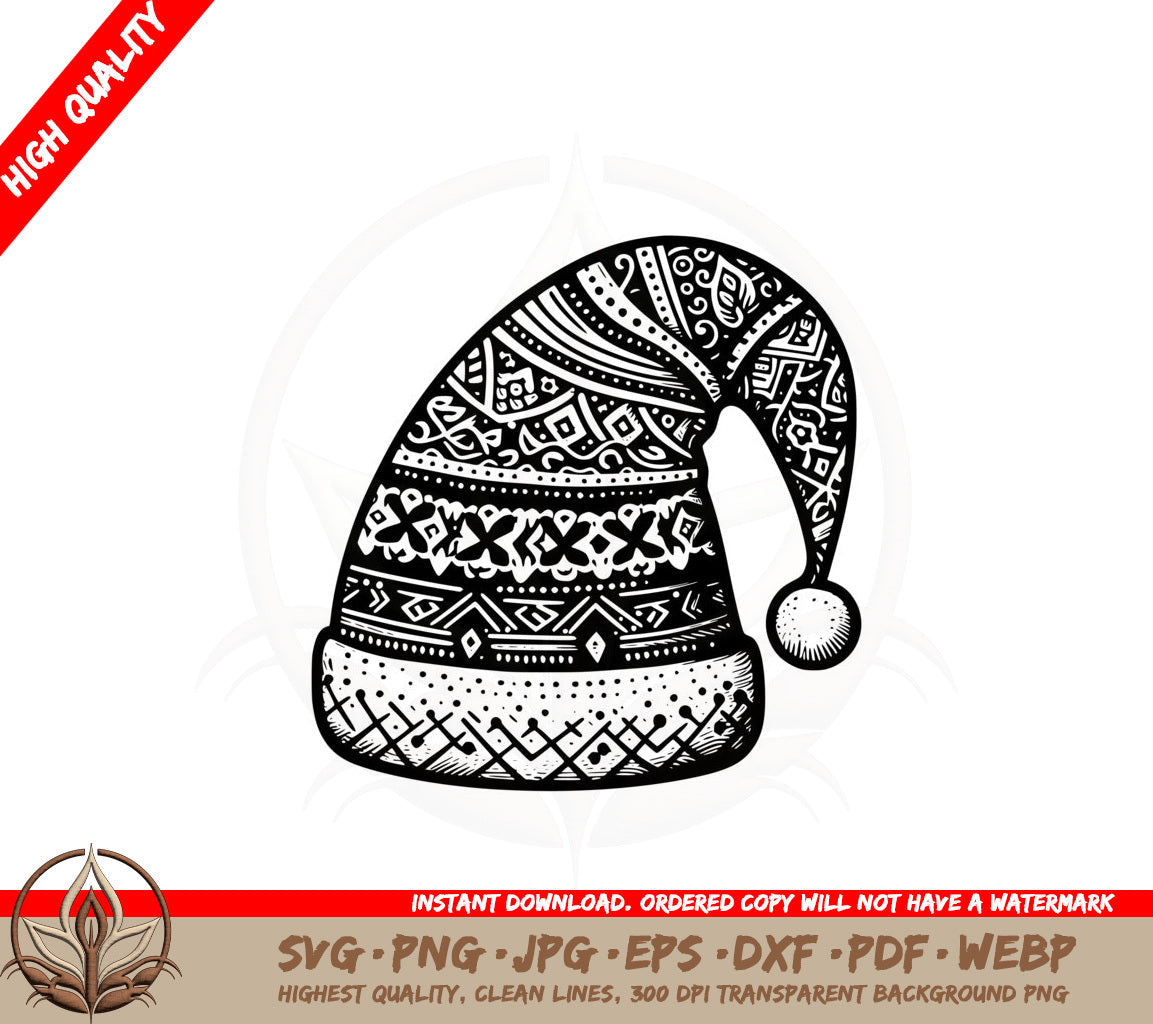 Boho Santa Hat SVG 