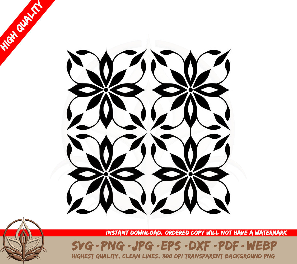 Bold Floral Pattern SVG 