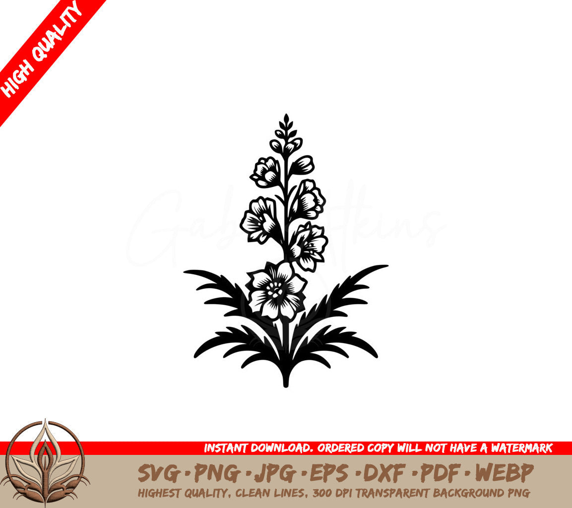 Bold Larkspur SVG Digital Product File