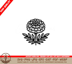 Bold Marigold Bloom SVG - Digital file for flexibility in various formats