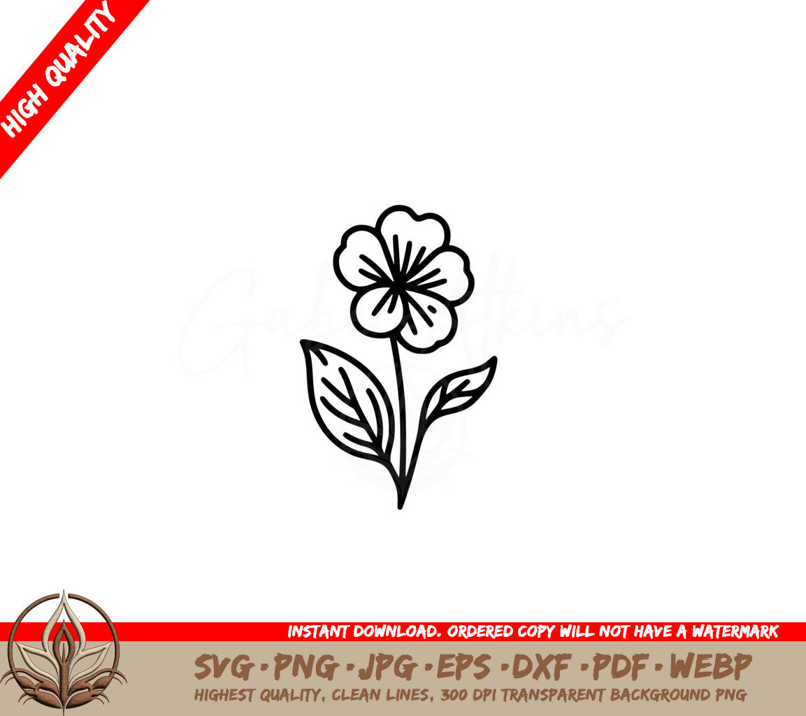 Bold Violet Flower SVG Product