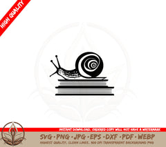 Book-loving Snail SVG 