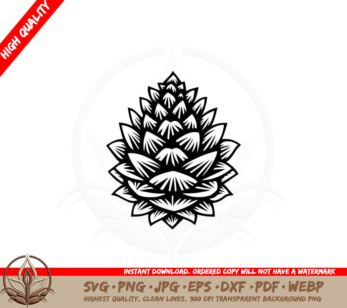 Botanical Pine Cone SVG 