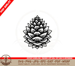 Botanical Pine Cone SVG 