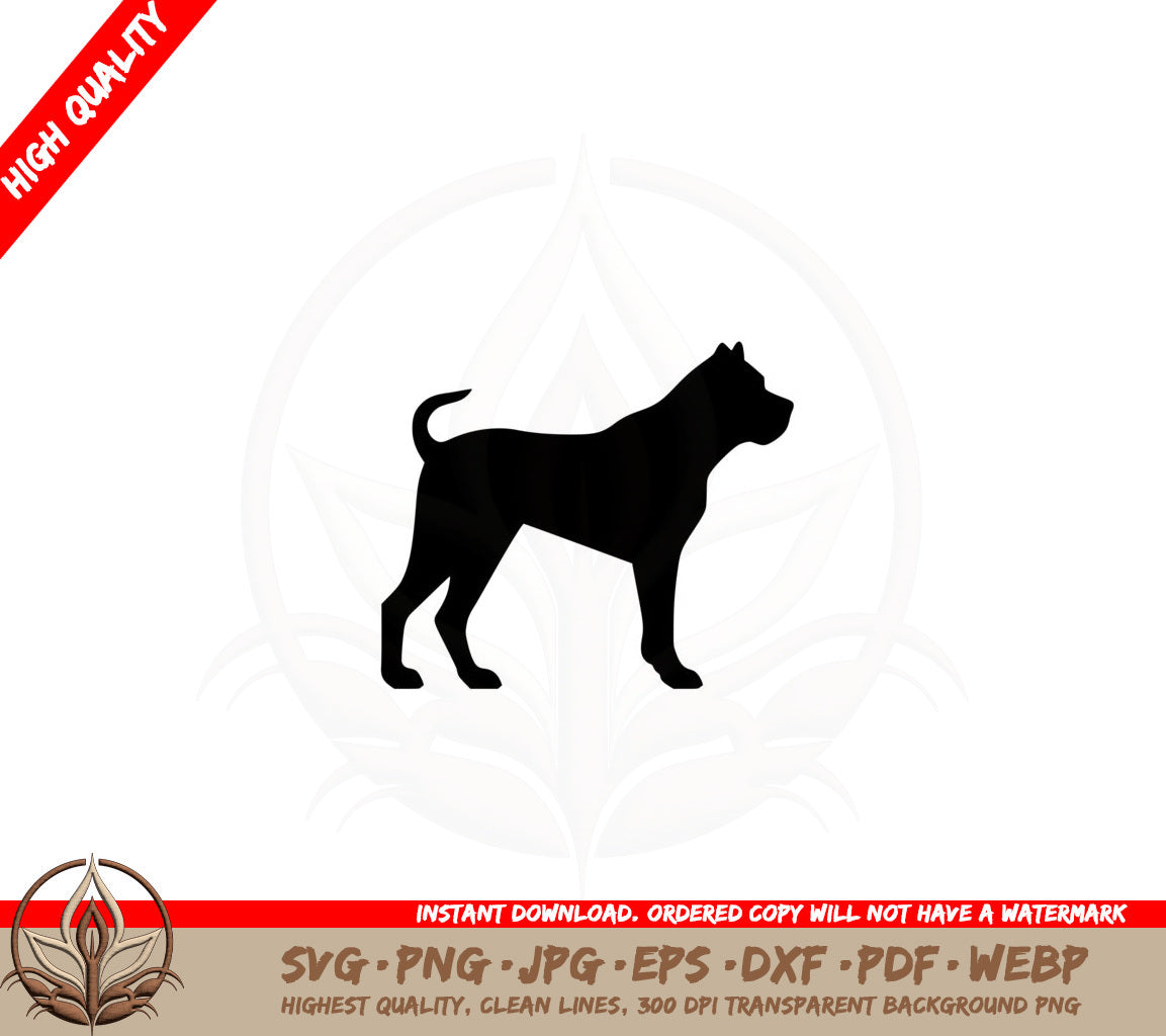 Boxer Dog Silhouette SVG 