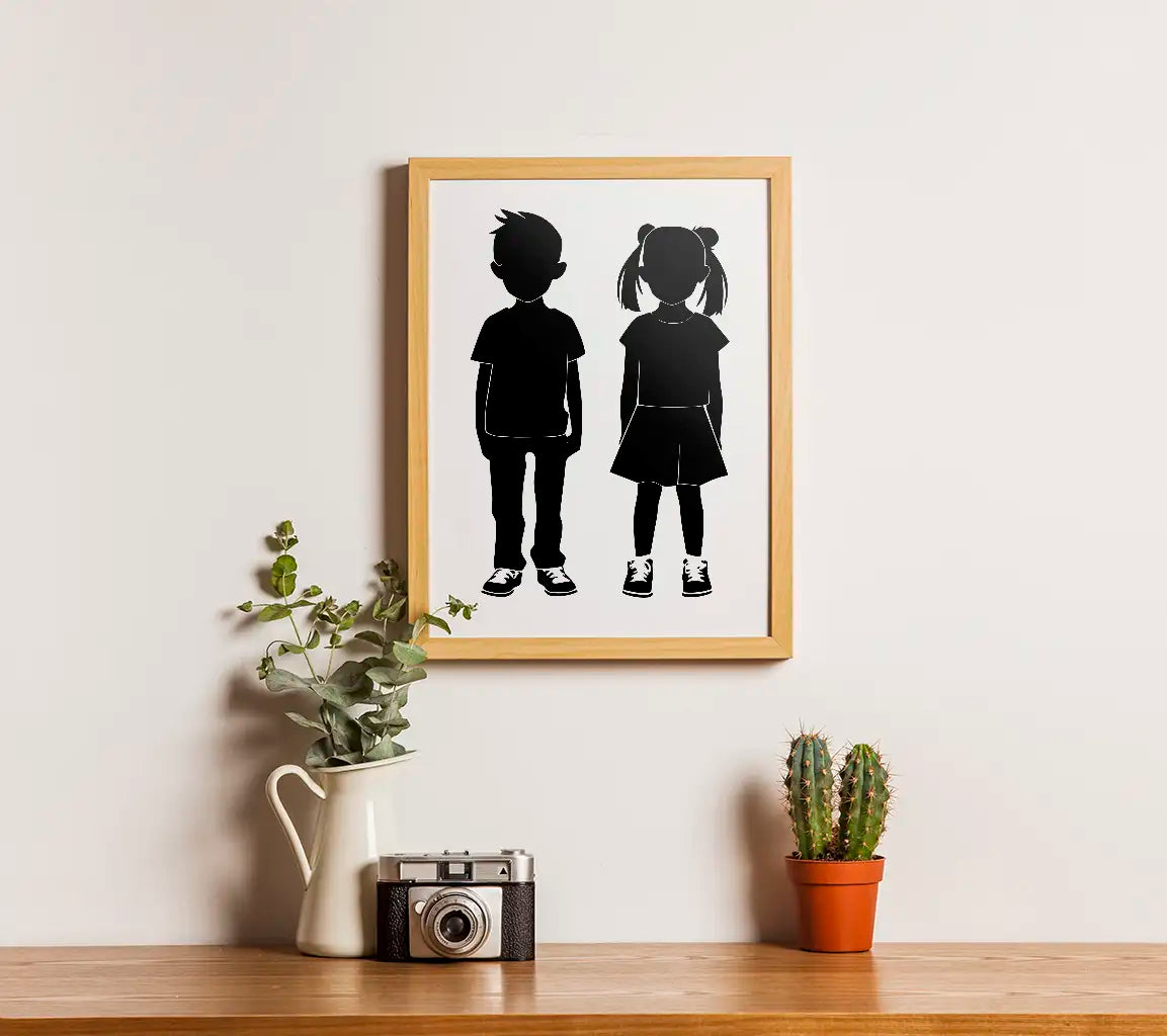 Boy And Girl Silhouette