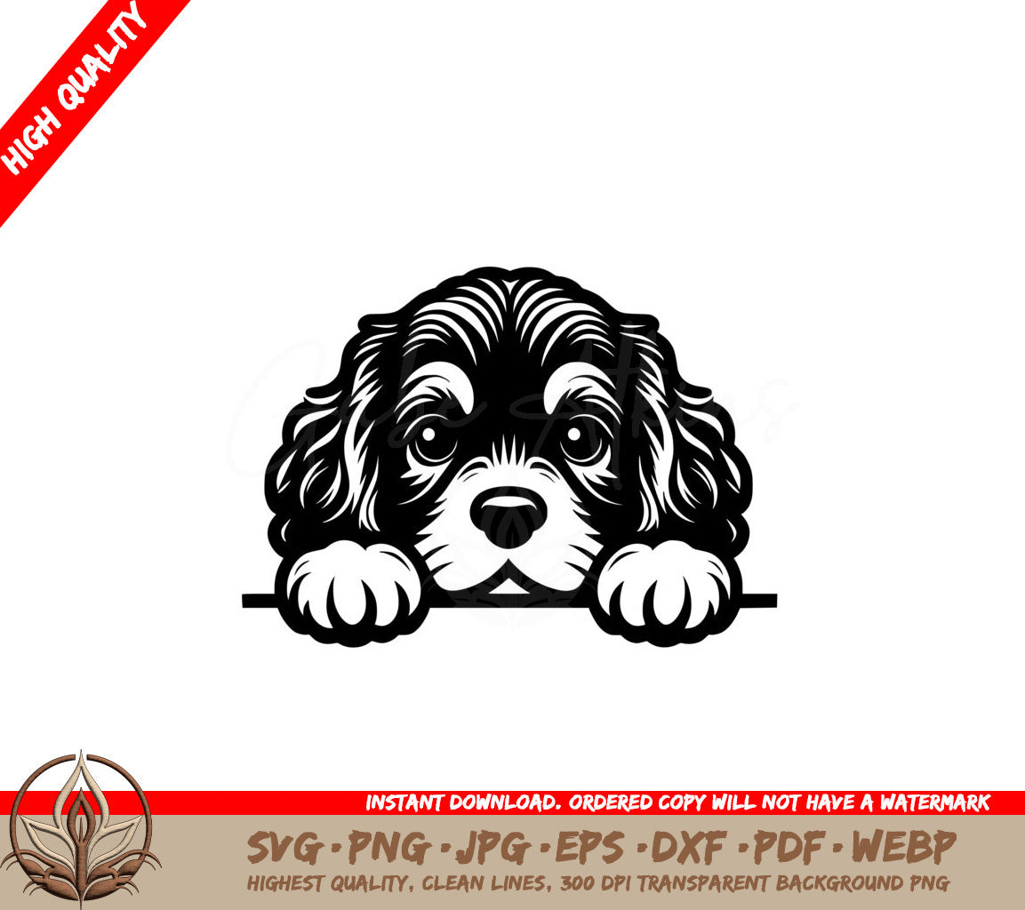 Boykin Spaniel Peeking SVG - Digital File for Flexibility