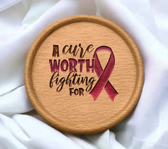 Pink Ribbon A Cure Worth Fighting For SVG - Breast Cancer Awareness SVG