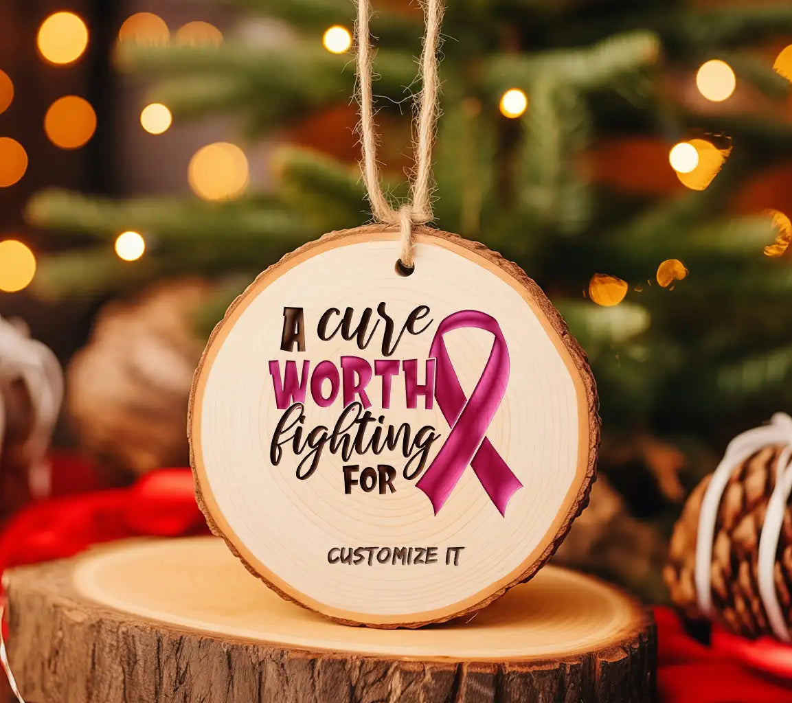 Pink Ribbon A Cure Worth Fighting For SVG - Breast Cancer Awareness SVG