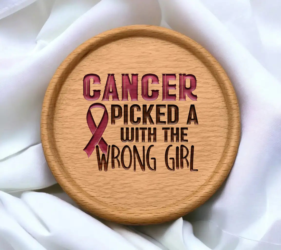 Breast Cancer Picked the Wrong Girl - Pink Ribbon SVG SVG