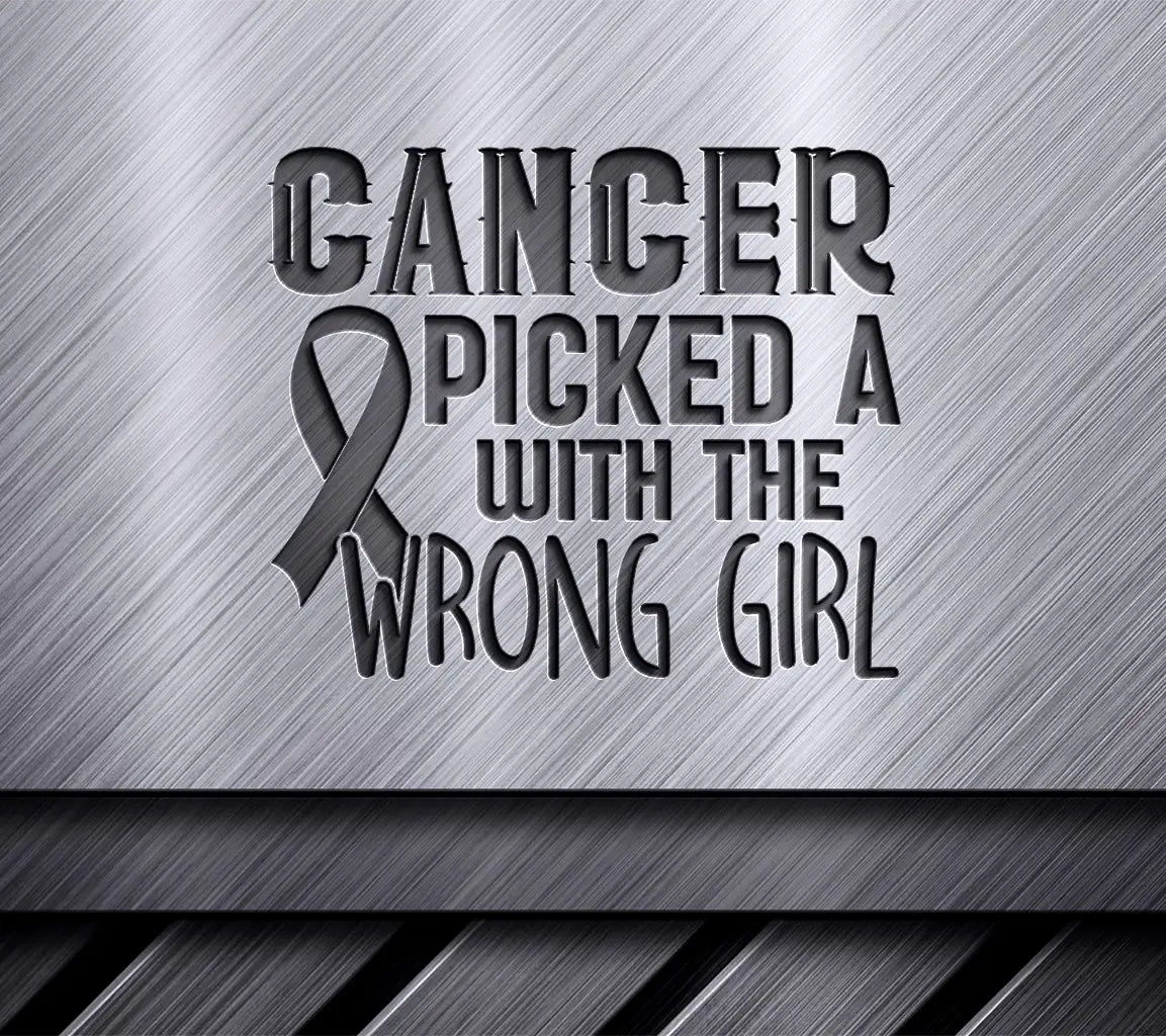 Breast Cancer Picked the Wrong Girl - Pink Ribbon SVG SVG