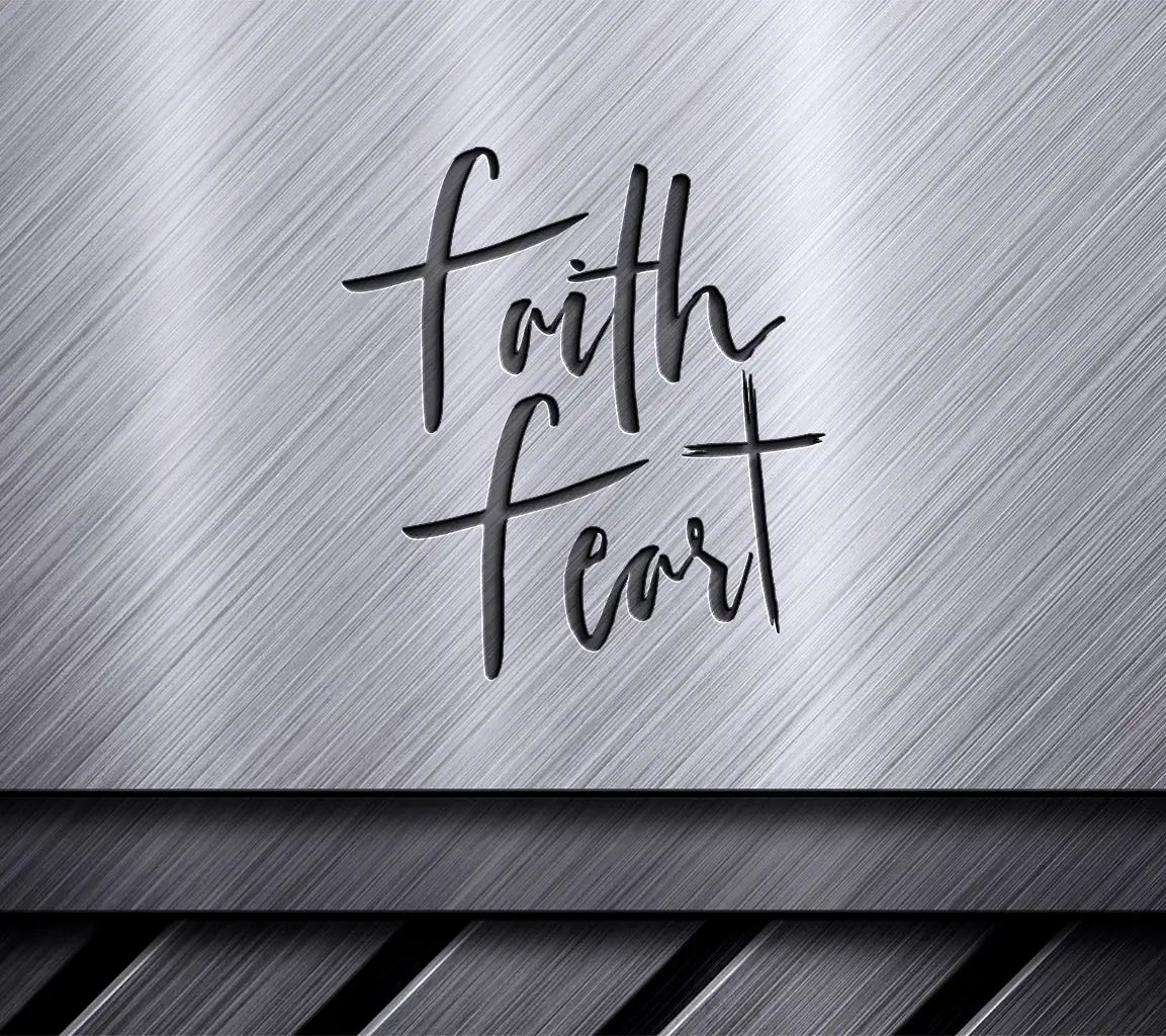  Faith Over Fear SVG Logo - Breast Cancer Awareness SVG