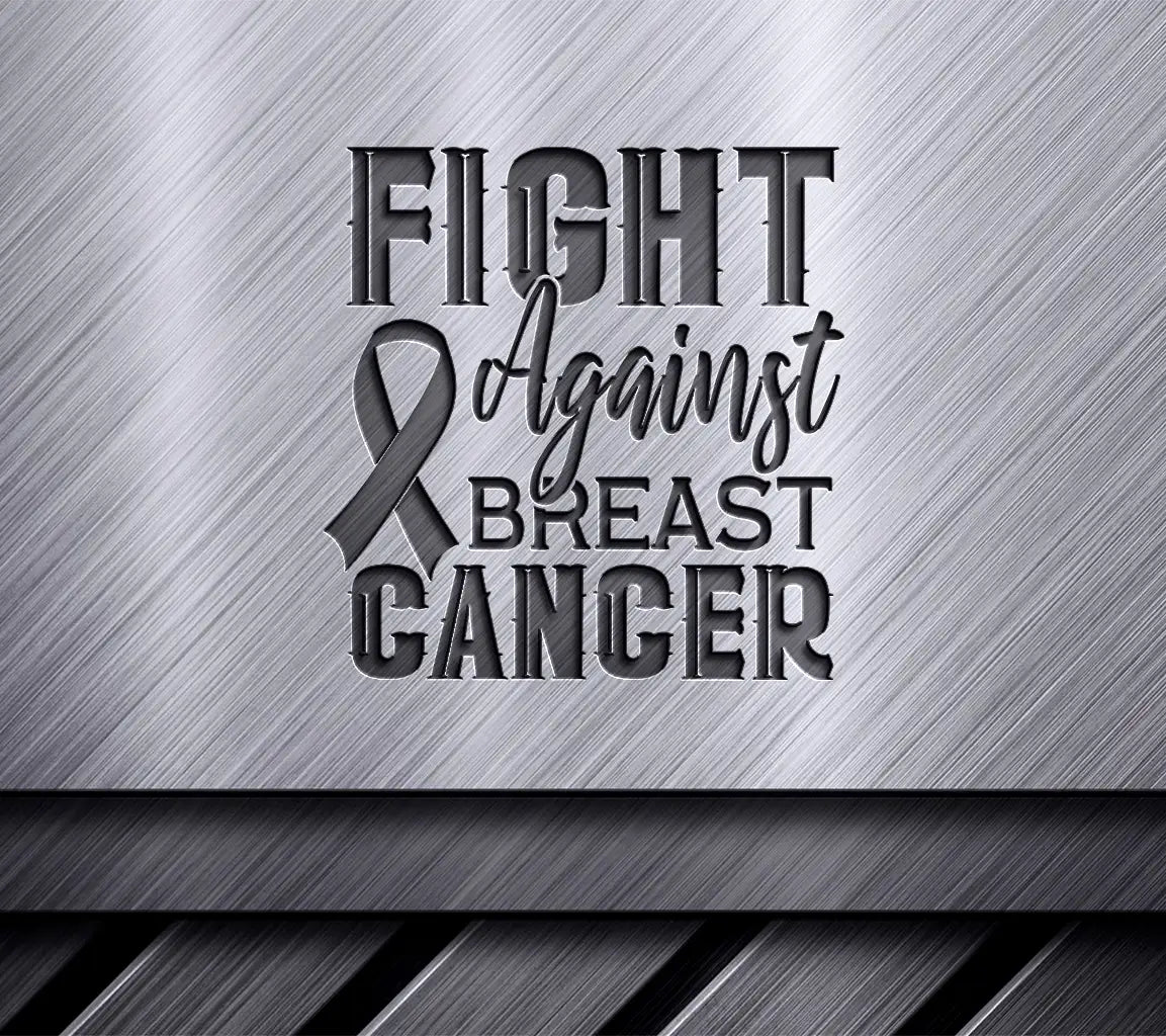 Pink Ribbon Breast Cancer Awareness SVG - Fight Against Breast Cancer SVG