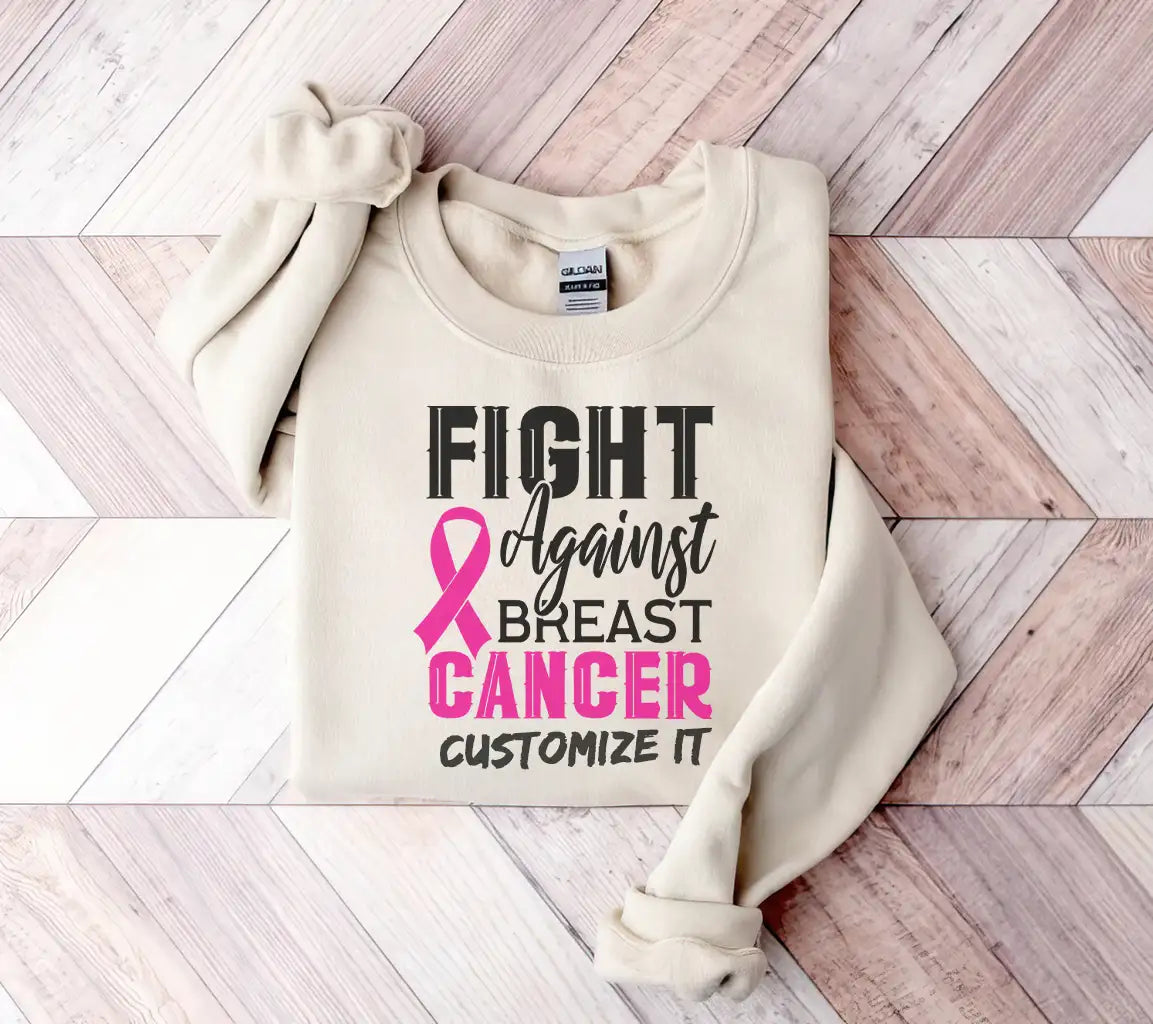 Pink Ribbon Breast Cancer Awareness SVG - Fight Against Breast Cancer SVG