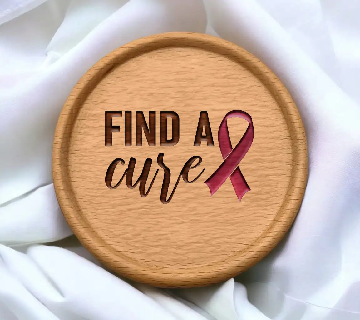 Pink Ribbon Find A Cure SVG - Breast Cancer Awareness Design SVG