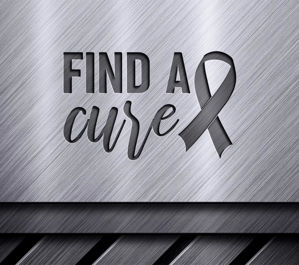 Pink Ribbon Find A Cure SVG - Breast Cancer Awareness Design SVG