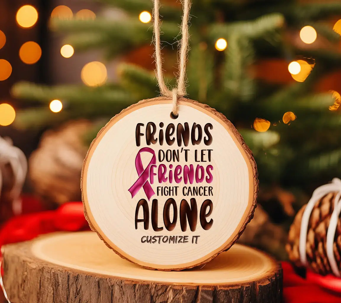 Friends Dont Let Friends Fight Cancer Alone Pink Ribbon SVG Design SVG