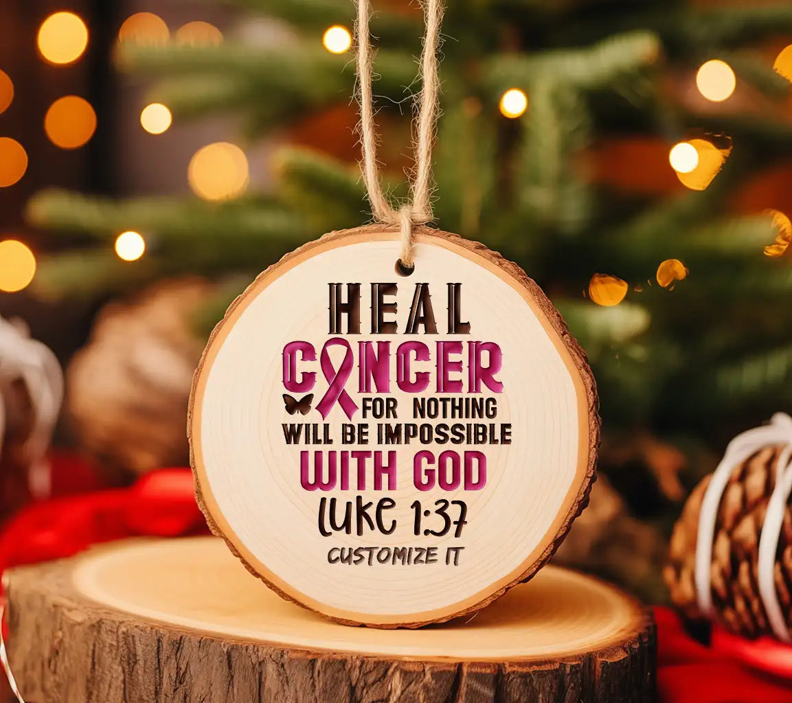 Heal Cancer - Faith Inspired SVG Design - Nothing Will Be Impossible With God SVG