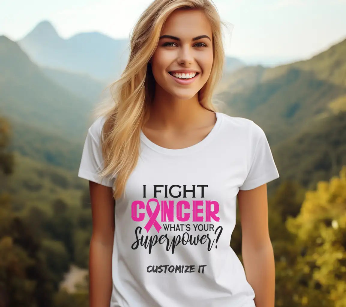 I Fight Cancer - Whats Your Superpower Pink Ribbon SVG SVG