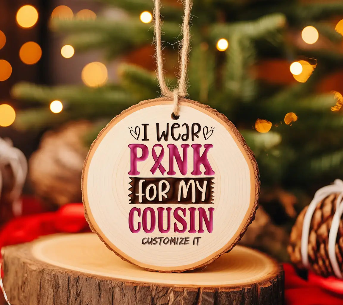 I Wear Pink For My Cousin - Breast Cancer Awareness SVG SVG