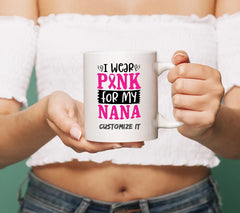 I Wear Pink For My Nana SVG - Breast Cancer Awareness Poster SVG