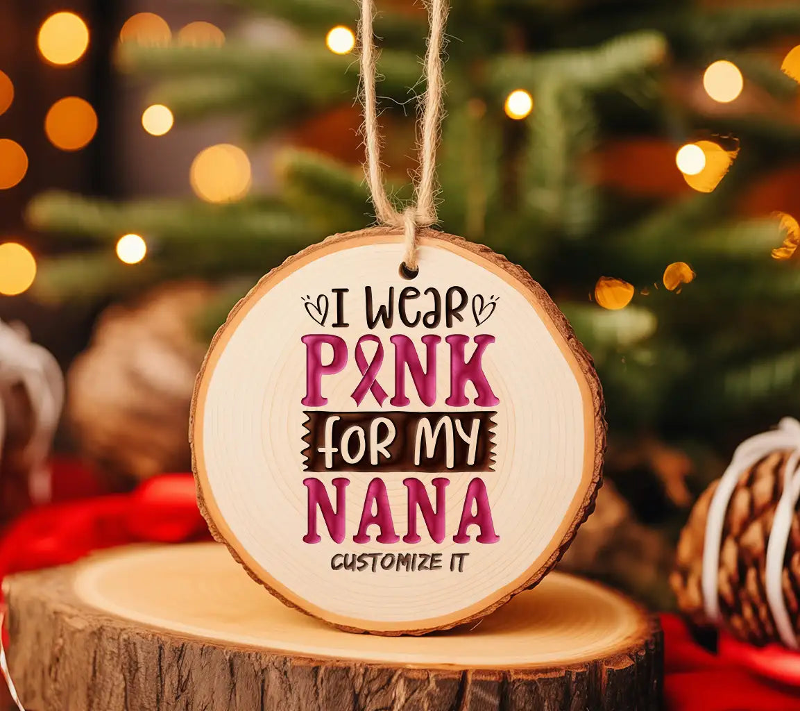 I Wear Pink For My Nana SVG - Breast Cancer Awareness Poster SVG