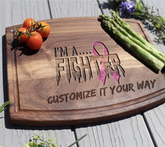 Pink Ribbon Im a Fighter SVG - Breast Cancer Awareness Design SVG