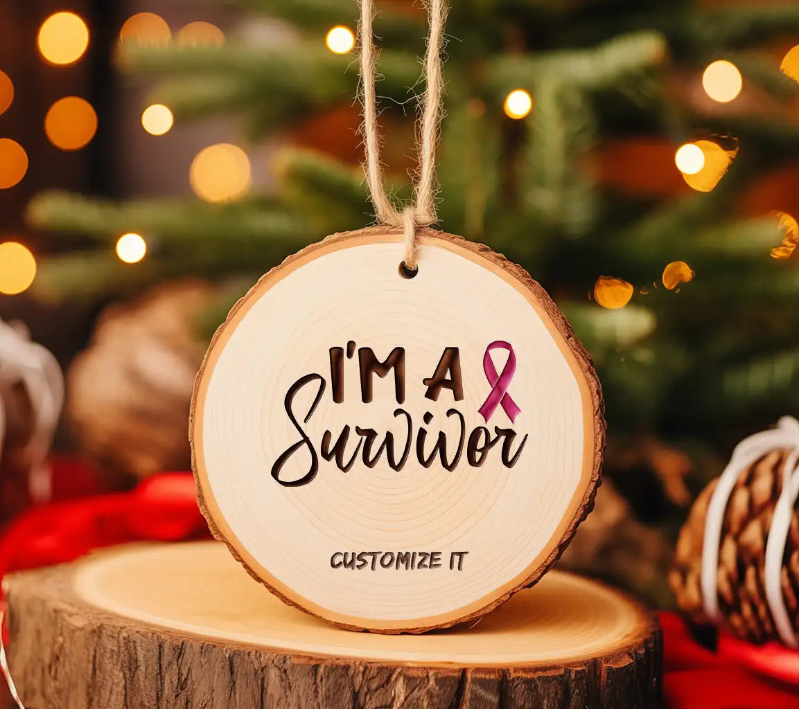 Pink Ribbon Im a Survivor SVG Cut File SVG