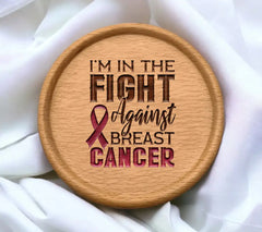 Pink Ribbon Breast Cancer Awareness SVG - Im In The Fight Design SVG