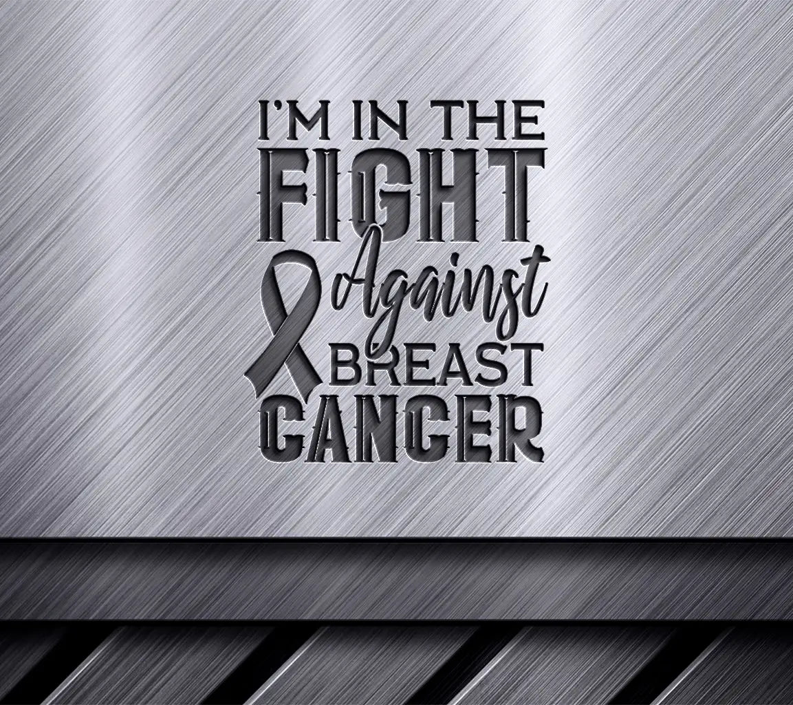 Pink Ribbon Breast Cancer Awareness SVG - Im In The Fight Design SVG