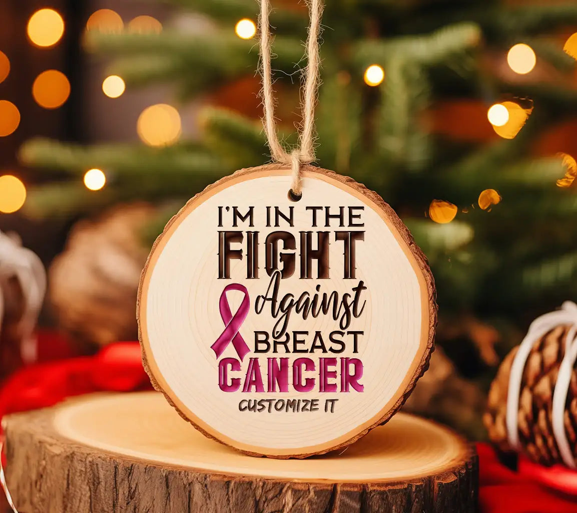 Pink Ribbon Breast Cancer Awareness SVG - Im In The Fight Design SVG