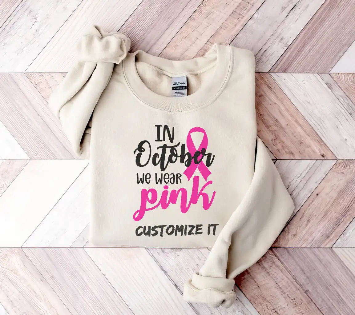 October Pink Ribbon Breast Cancer Awareness SVG SVG