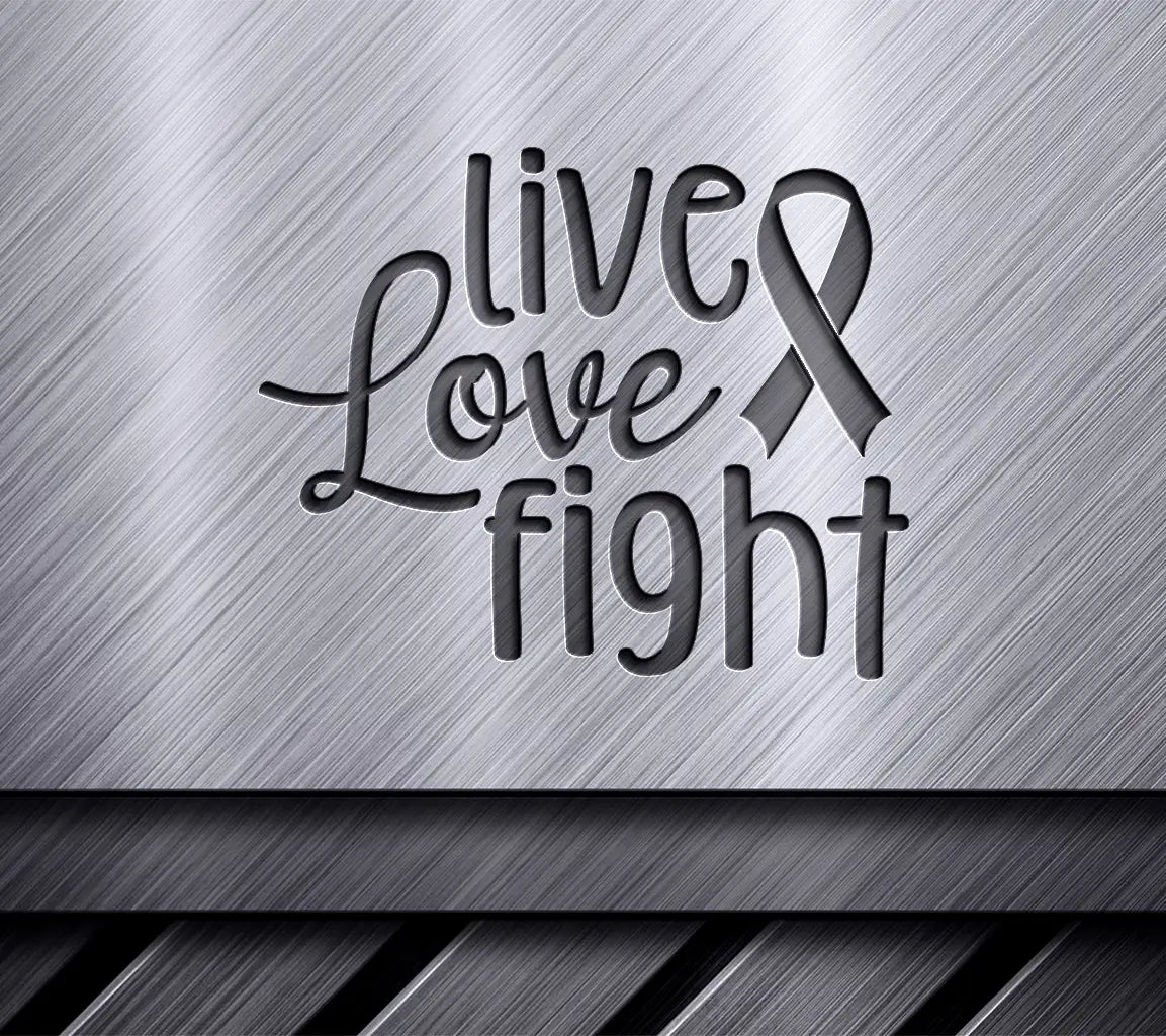 Live Love Fight Pink Ribbon SVG - Breast Cancer Awareness Design SVG