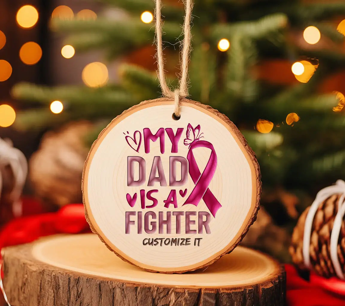 My Dad Is A Fighter Pink Ribbon SVG - Breast Cancer Awareness SVG