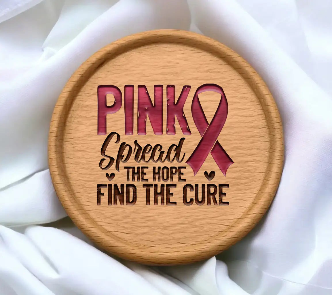 Pink Ribbon Spread the Hope, Find the Cure SVG - Breast Cancer Awareness SVG