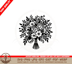 Bridal Bouquet Sketch SVG 