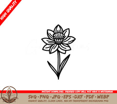 Bright Daffodil SVG - Digital Product file in multiple formats