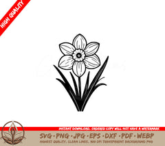 Daffodil Elegance SVG | Digital Product with Multiple File Formats