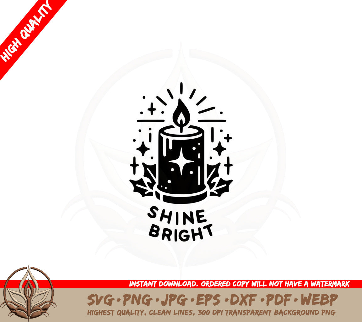 Bright Festive Candle SVG 