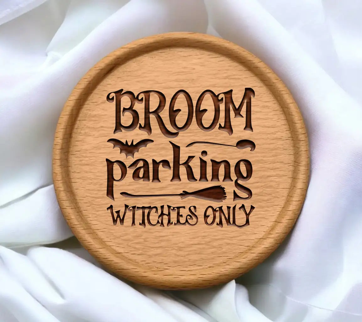 Broom Parking Witches Only Svg