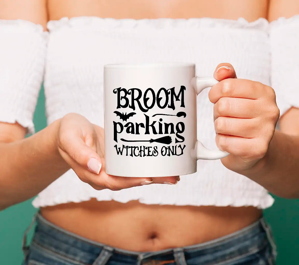 Broom Parking Witches Only Svg