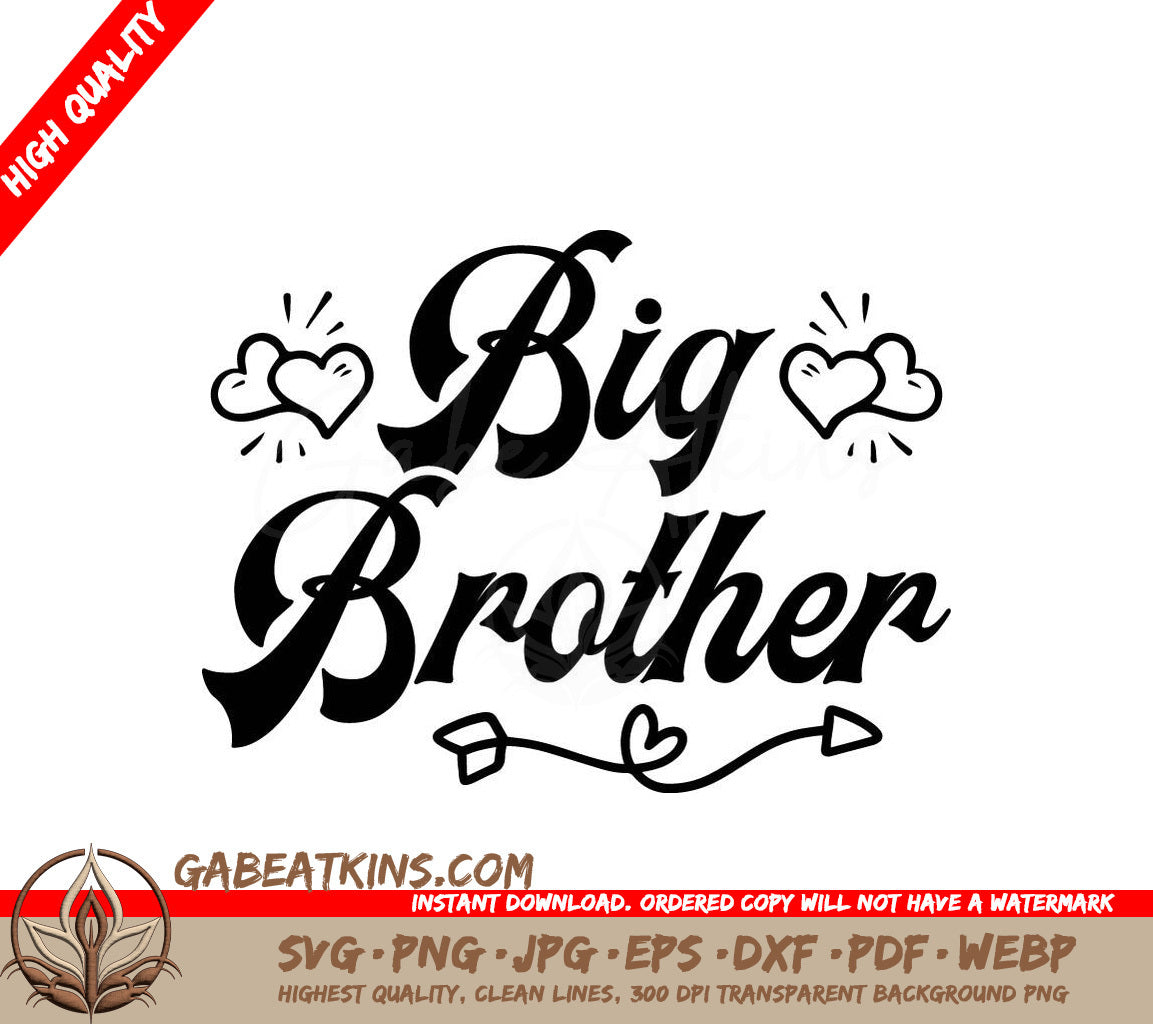 Big Brother SVG Cut File -  Sign Design SVG