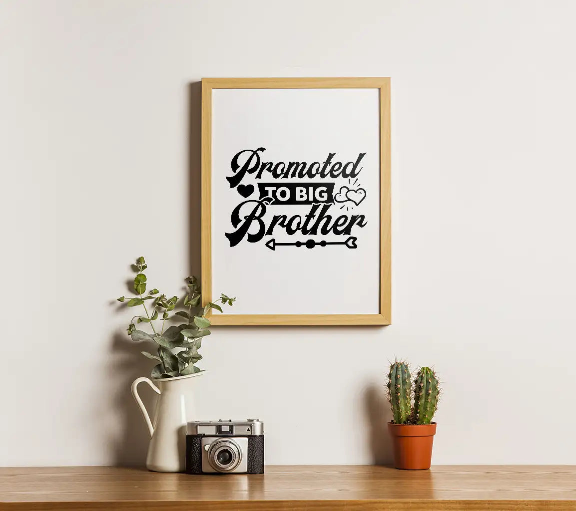 Promoted to Big Brother SVG -  Poster Design SVG