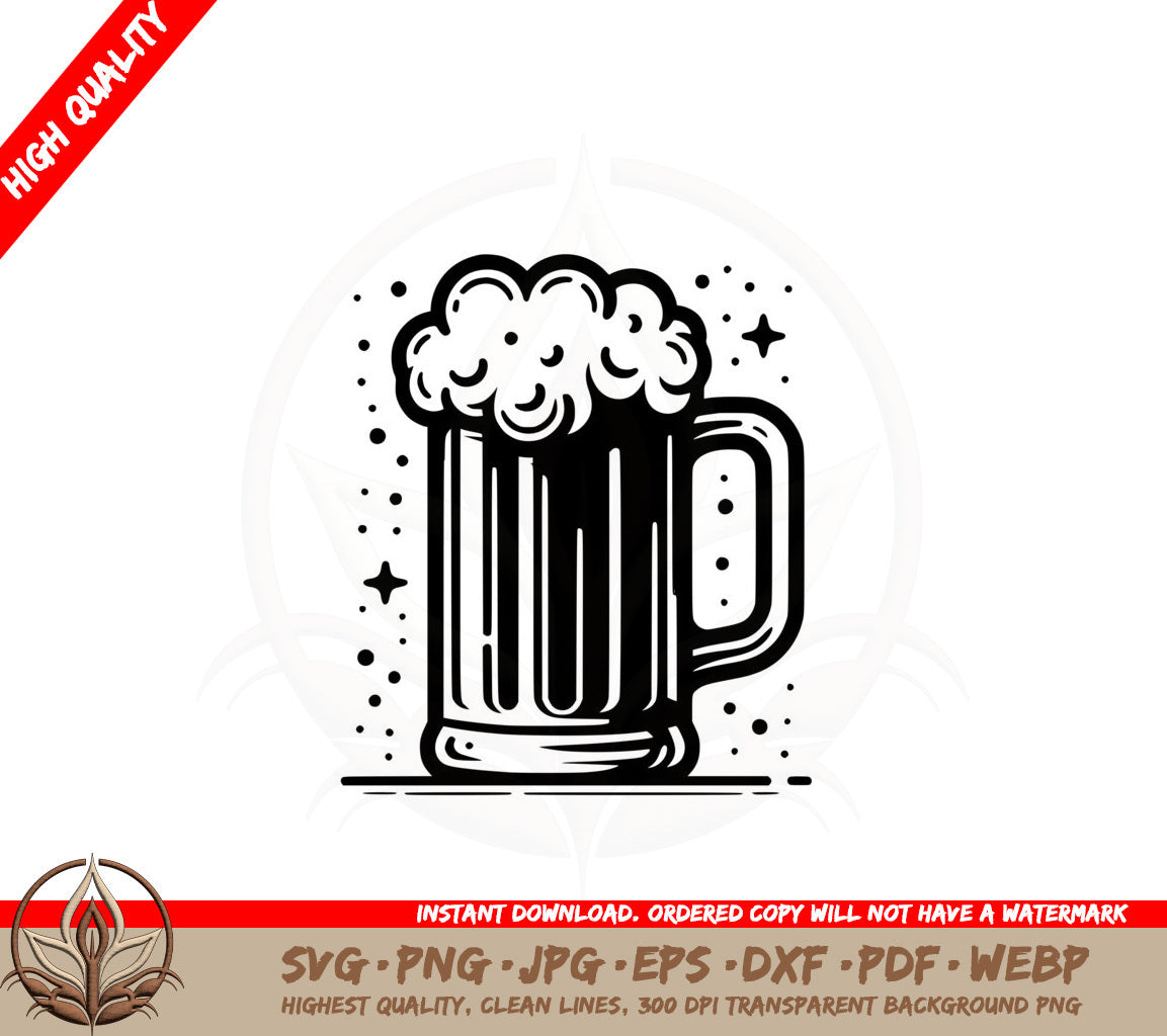 Bubbly Beer Mug SVG 