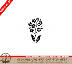 Budding Forget-me-not SVG - Digital Product in Various Formats