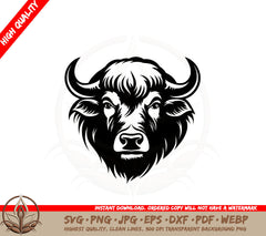 Buffalo Portrait SVG 