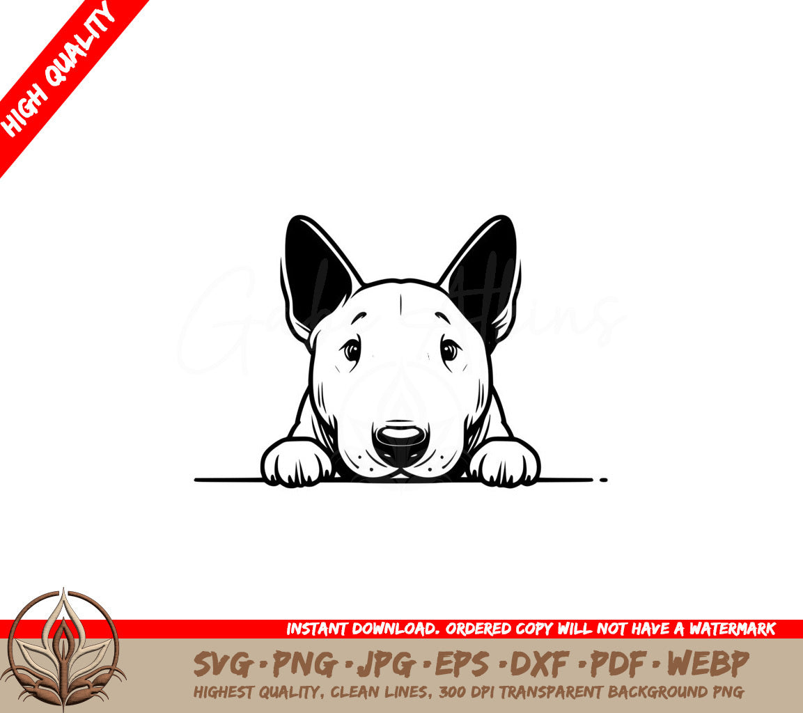 Bull Terrier Gaze Digital Product - SVG